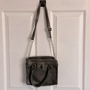 Ladies Gray mini bag with removable shoulder strap in GUC, gently used